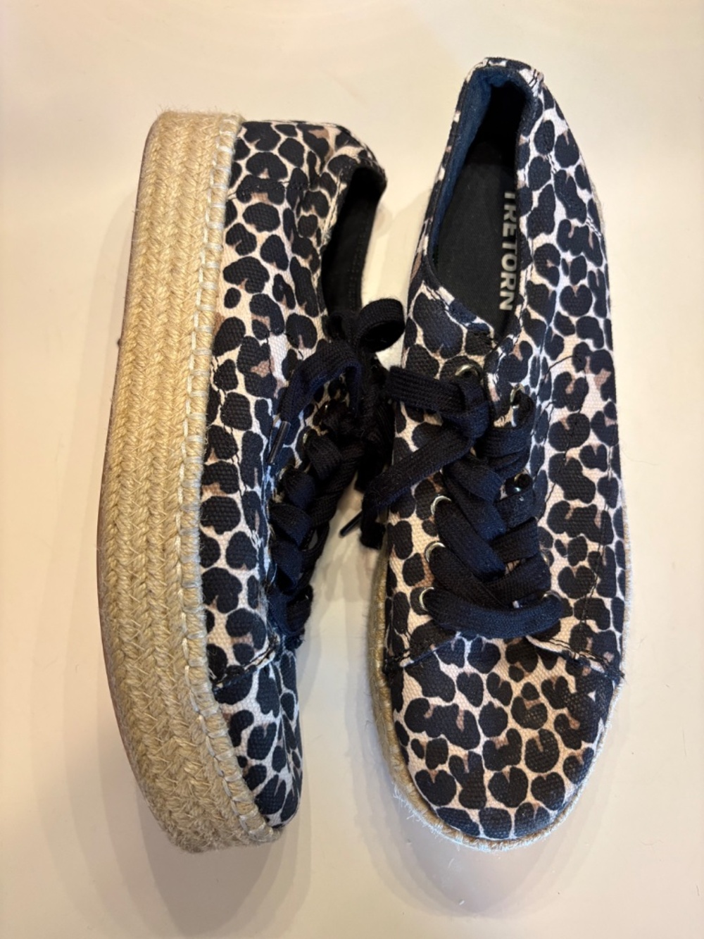 Tretorn Leopard Espadrille sneakers.  Cotton - Picture 2 of 4